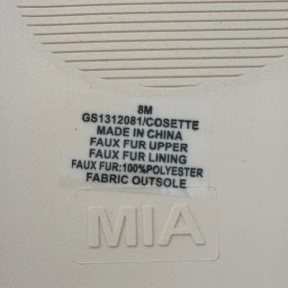 MIA Cosette Faux Shearling Sandal. Ladies Size 8 - Picture 9 of 11